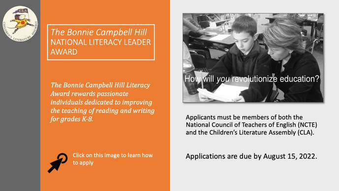 Bonnie Campbell Hill National Literacy Leader Award - Learn how to apply